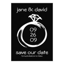 Diamant-Ring-Save the Date Mitteilungen Personalisierte Ankündigungen