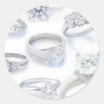 Diamant-Ringe Runde Aufkleber