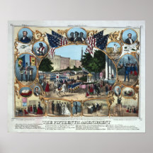 Die 15. Änderung feiern - 1870 - Plakatdrucke