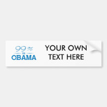 DIE 99 PROZENT FÜR OBAMA - .PNG AUTO STICKER