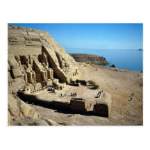Die Abu Simbel Tempel, Ägypten-Wüste Postkarte