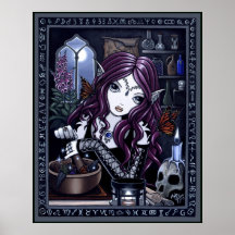 Die Alchemist-gotische Fantasie-Kunst Posterdruck