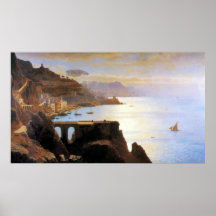 Die Amalfi-Küste Kampanien Italien Plakat