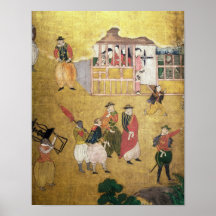 Die Ankunft des Portugiesen in Japan 2 Posterdruck