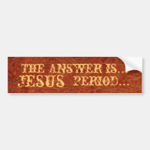 Die Antwort ist Jesus… Zeitraum-… Autoaufkleber