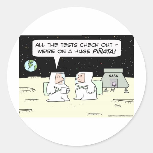 die Astronauten-NASA-Mond Pinataerde Runde Aufkleber