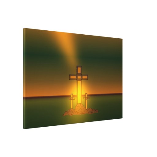 Die Aura-Licht des Gottes über dem Kreuz von Chris Leinwand Druck