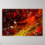 Die Bälle - roter Digital-Kunst-Plakat-Druck