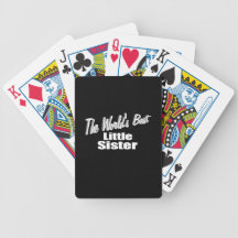 Die beste kleine Schwester der Welt Poker Karten