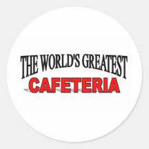 Die bestste Cafeteria der Welt Runder Aufkleber