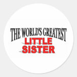 Die bestste kleine Schwester der Welt Runder Sticker