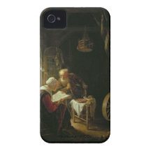Die Bibel-Lektion oder Anne und Tobias (Öl auf Pla iPhone 4 Hülle