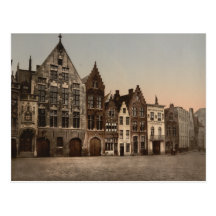 Die Bibliothek, Brügge, Belgien Postkarten