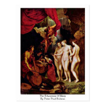 Die Bildung von Mary durch Peter Paul Rubens Postkarte
