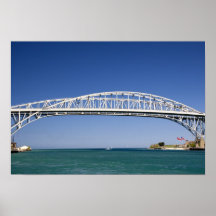 Die blaues Wasser-Brücke ist eine Doppel-spanne Br Posterdruck