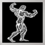 Die Bodybuildings-Pose-Plakat der Männer