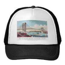 Die Brooklyn-Brücke in New York City ab 1883 Retrokappe