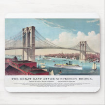 Die Brooklyn-Brücke in New York City ab 1883 Mauspad
