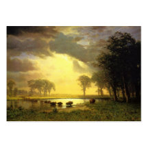 Die Büffel-Spur Albert Bierstadt Visitenkartenvorlagen