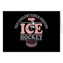 Die coolsten Mädchen um Spiel-Eis-Hockey Grußkarte