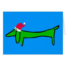 Die Dackel für Weihnachten Karte