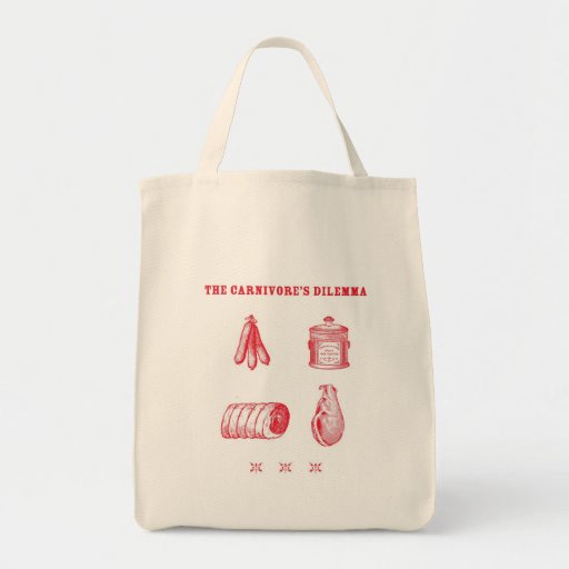 Die Das Dilemma-Tasche des Fleisch fressenden Tier