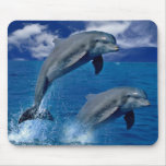 Die Delphine springend für Freude auf einer Mausun Mousepads