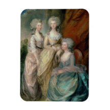 Die drei ältesten Töchter von George III: Prinzess Eckiger Magnet