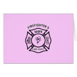 Die Ehefrau des Feuerwehrmannes Grußkarte