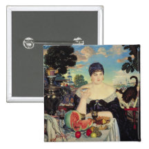 Die Ehefrau des Kaufmannes bei Tea, 1918 Anstecknadelbuttons