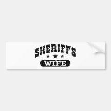 Die Ehefrau des Sheriffs Auto Sticker