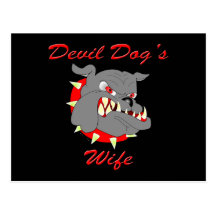 Die Ehefrau des USMC-Teufel-Hundes Postkarte