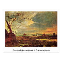Die einzige Reiter-Landschaft durch Francesco Guar Postkarte