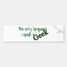 Die einzige Sprache, die ich spreche, ist Aussense Auto Sticker