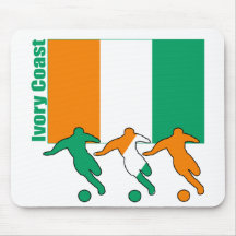 Die Elfenbeinküste - Fußball-Spieler Mousepads