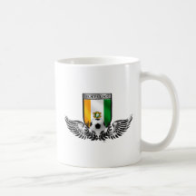 Die Elfenbeinküste Winged Les Elefant-Fanschild Teetasse