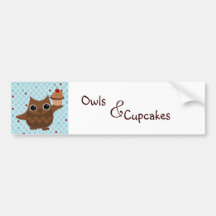 Die Eule und der kleine Kuchen Autosticker