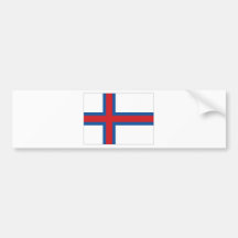 Die Färöer-Gebiets-Flagge Autoaufkleber
