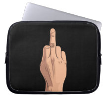 Die Finger-Handzeichen-Geste Laptop Computer Schutzhülle
