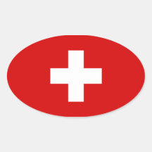 Die Flagge von der Schweiz Aufkleber