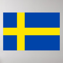Die Flagge von Schweden Poster