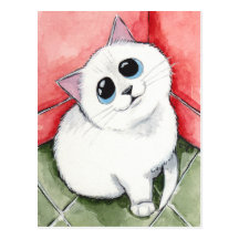 Die freche Ecke: Zeit hoch - Katzen-Kunst Postkarten