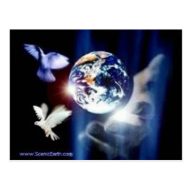 Die ganze Welt in seiner Handpostkarte