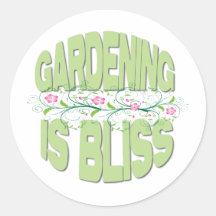 Die Gartenarbeit ist Glücks-Geschenke Runder Sticker