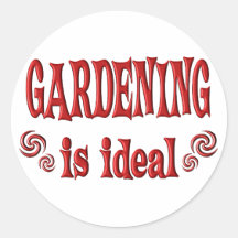Die Gartenarbeit ist ideal Runde Sticker