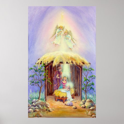 DIE GEBURT CHRISTI durch SHARON SHARPE Plakatdrucke