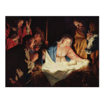 Die Geburt Christi von Jesus - Gerard van Honthors Postkarten
