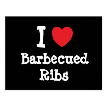Die gegrillte Liebe I versieht Herz T-Shirt mit Ri Postkarte