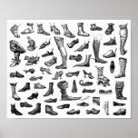Die Geschichte der Schuhe Posterdrucke