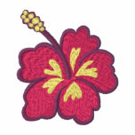 Die gestickte Jacke der Hibiskus-Blumen-Frauen